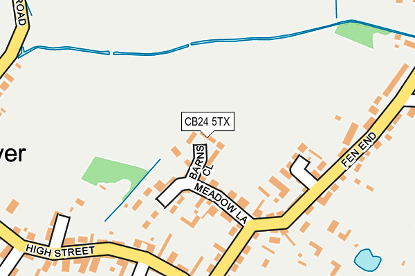 CB24 5TX map - OS OpenMap – Local (Ordnance Survey)