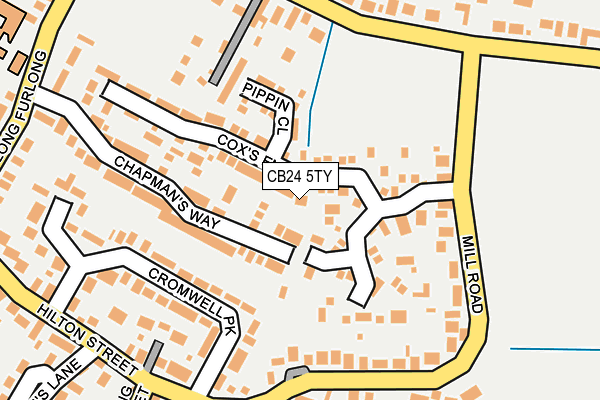 CB24 5TY map - OS OpenMap – Local (Ordnance Survey)