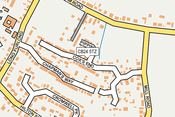CB24 5TZ map - OS OpenMap – Local (Ordnance Survey)
