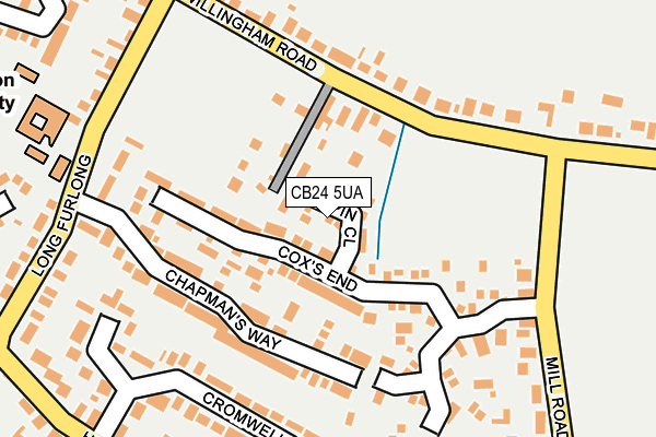 CB24 5UA map - OS OpenMap – Local (Ordnance Survey)