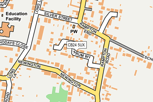 CB24 5UX map - OS OpenMap – Local (Ordnance Survey)