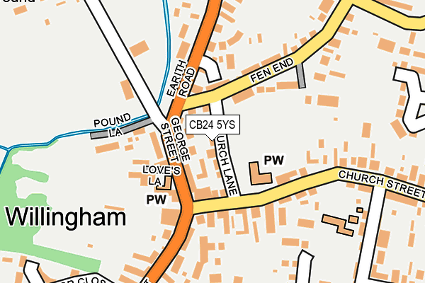 CB24 5YS map - OS OpenMap – Local (Ordnance Survey)