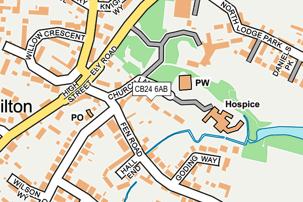 CB24 6AB map - OS OpenMap – Local (Ordnance Survey)