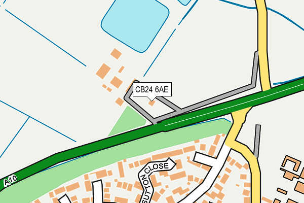 CB24 6AE map - OS OpenMap – Local (Ordnance Survey)