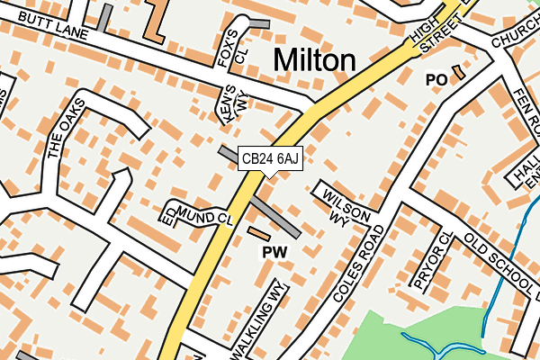 CB24 6AJ map - OS OpenMap – Local (Ordnance Survey)