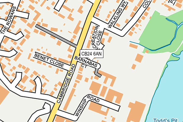 CB24 6AN map - OS OpenMap – Local (Ordnance Survey)