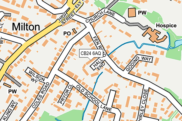 CB24 6AQ map - OS OpenMap – Local (Ordnance Survey)