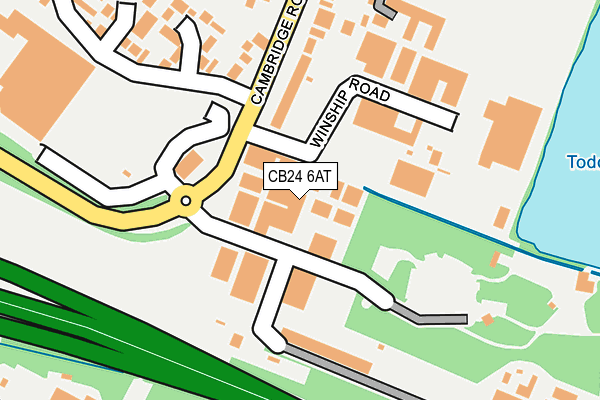 CB24 6AT map - OS OpenMap – Local (Ordnance Survey)