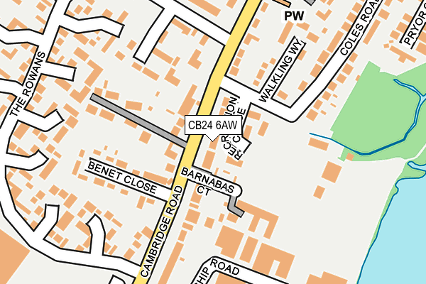 CB24 6AW map - OS OpenMap – Local (Ordnance Survey)