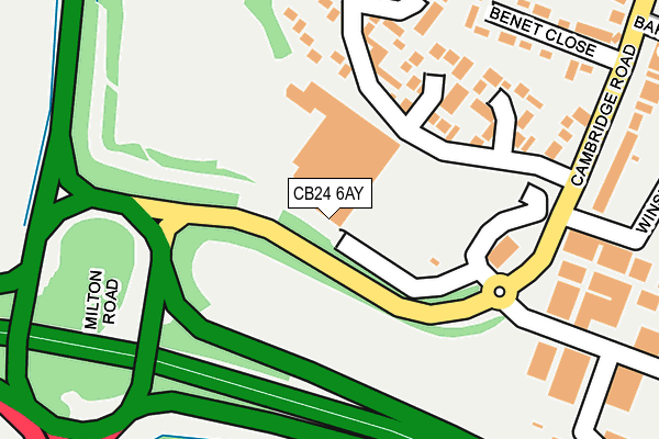 CB24 6AY map - OS OpenMap – Local (Ordnance Survey)