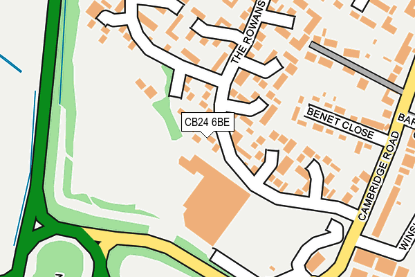 CB24 6BE map - OS OpenMap – Local (Ordnance Survey)