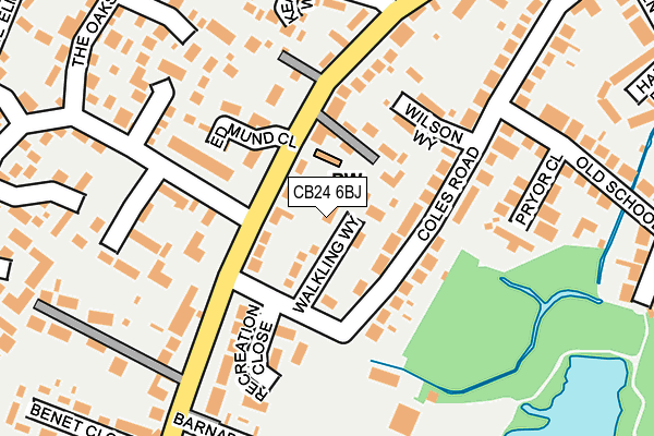 CB24 6BJ map - OS OpenMap – Local (Ordnance Survey)