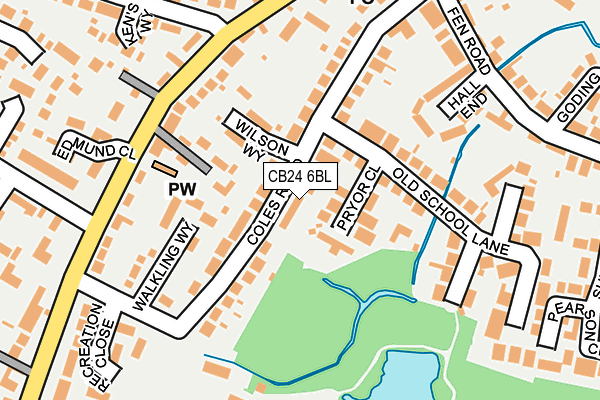 CB24 6BL map - OS OpenMap – Local (Ordnance Survey)