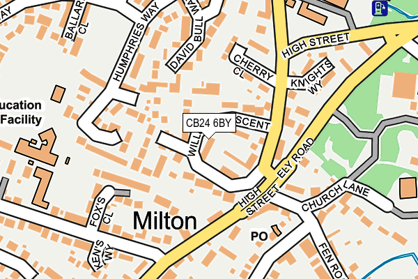 CB24 6BY map - OS OpenMap – Local (Ordnance Survey)