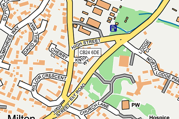 CB24 6DE map - OS OpenMap – Local (Ordnance Survey)