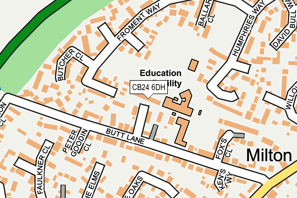 CB24 6DH map - OS OpenMap – Local (Ordnance Survey)