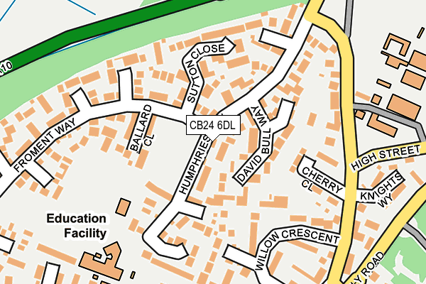 CB24 6DL map - OS OpenMap – Local (Ordnance Survey)