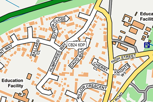 CB24 6DP map - OS OpenMap – Local (Ordnance Survey)