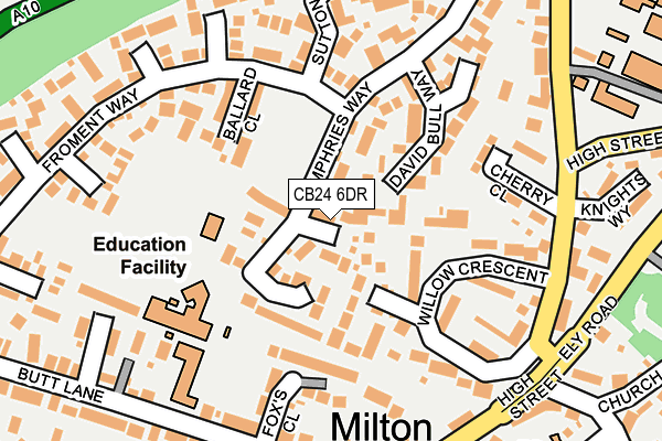 CB24 6DR map - OS OpenMap – Local (Ordnance Survey)