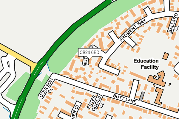 CB24 6ED map - OS OpenMap – Local (Ordnance Survey)