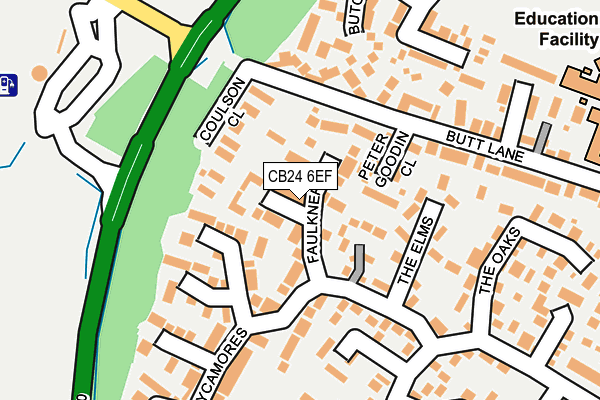 CB24 6EF map - OS OpenMap – Local (Ordnance Survey)