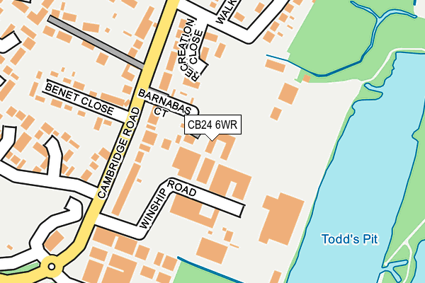 CB24 6WR map - OS OpenMap – Local (Ordnance Survey)