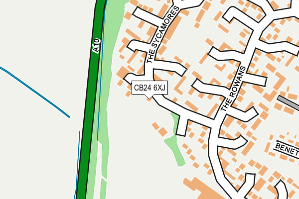 CB24 6XJ map - OS OpenMap – Local (Ordnance Survey)