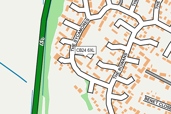 CB24 6XL map - OS OpenMap – Local (Ordnance Survey)