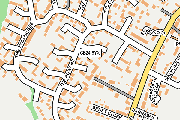 CB24 6YX map - OS OpenMap – Local (Ordnance Survey)