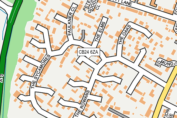 CB24 6ZA map - OS OpenMap – Local (Ordnance Survey)