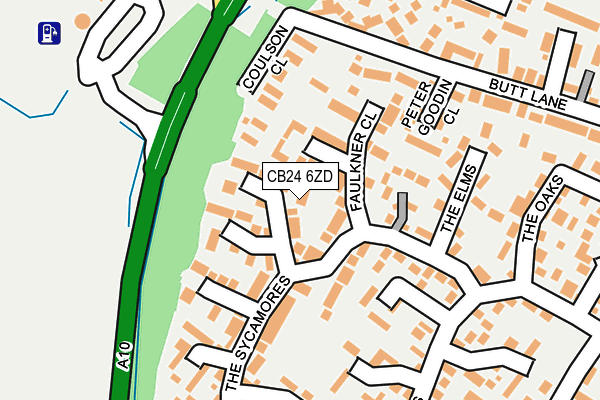 CB24 6ZD map - OS OpenMap – Local (Ordnance Survey)