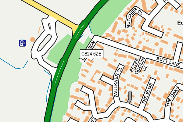 CB24 6ZE map - OS OpenMap – Local (Ordnance Survey)