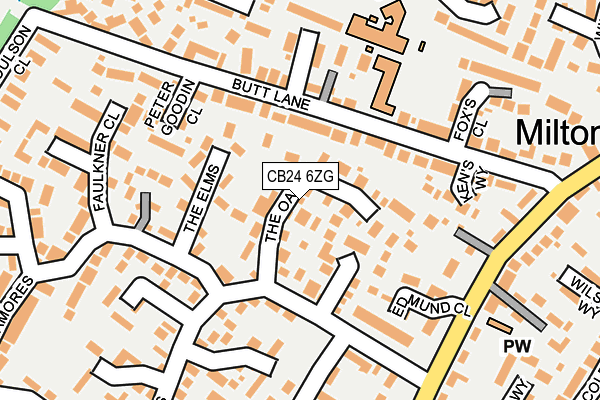 CB24 6ZG map - OS OpenMap – Local (Ordnance Survey)