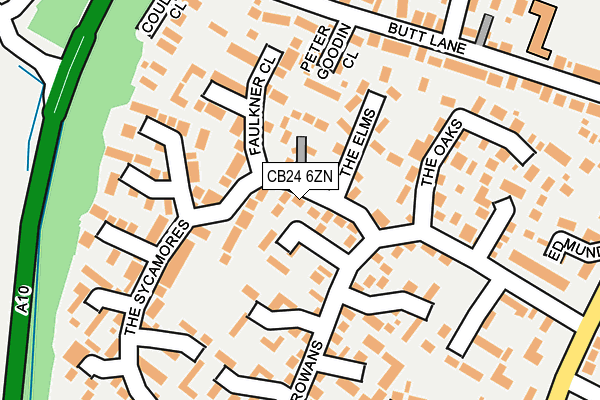 CB24 6ZN map - OS OpenMap – Local (Ordnance Survey)