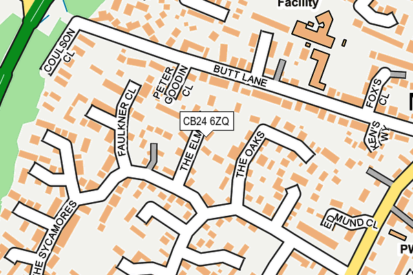 CB24 6ZQ map - OS OpenMap – Local (Ordnance Survey)