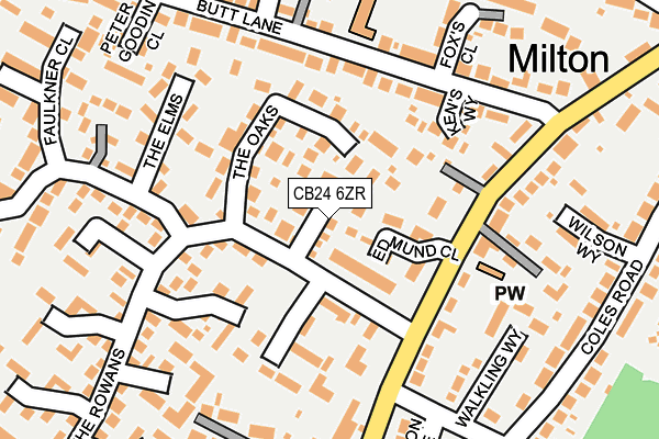 CB24 6ZR map - OS OpenMap – Local (Ordnance Survey)