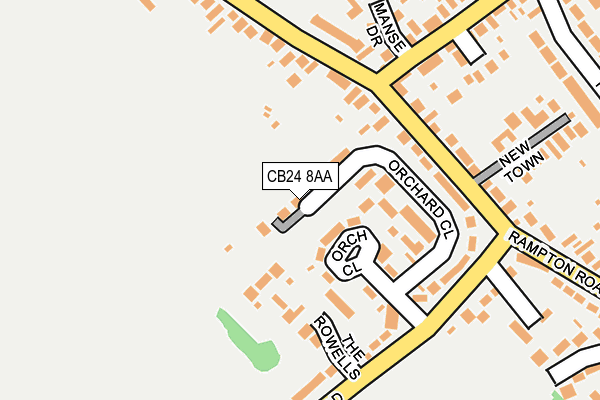 CB24 8AA map - OS OpenMap – Local (Ordnance Survey)