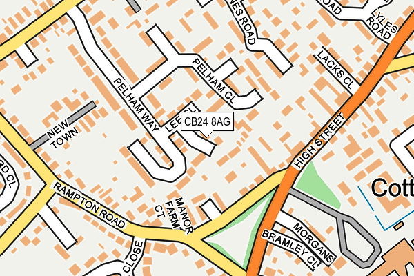 CB24 8AG map - OS OpenMap – Local (Ordnance Survey)