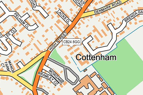 CB24 8GG map - OS OpenMap – Local (Ordnance Survey)