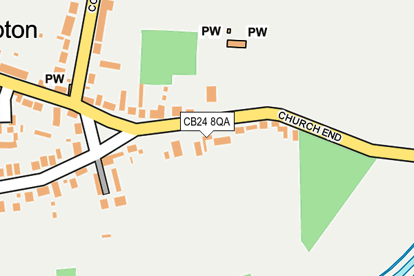 CB24 8QA map - OS OpenMap – Local (Ordnance Survey)