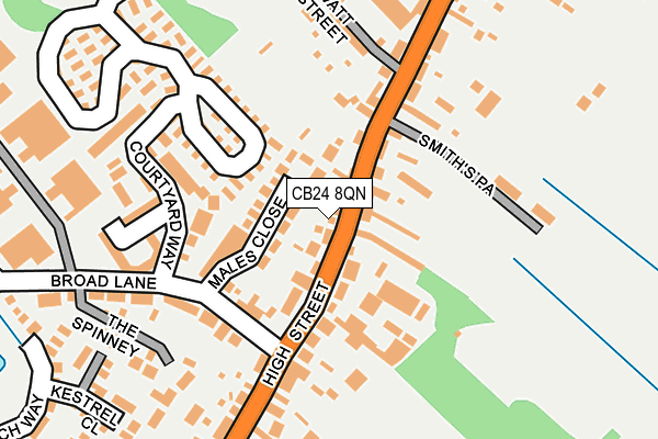 CB24 8QN map - OS OpenMap – Local (Ordnance Survey)