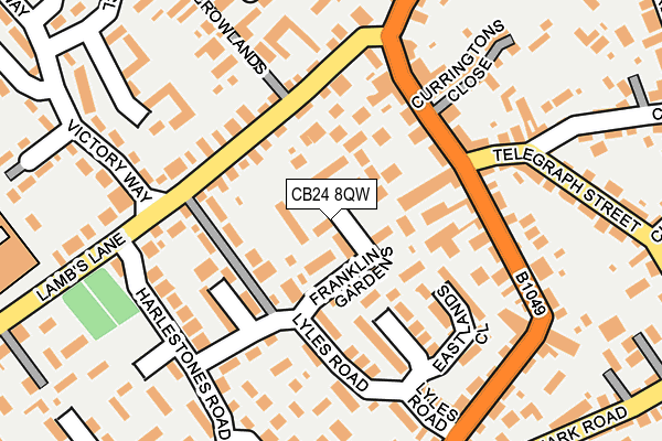 CB24 8QW map - OS OpenMap – Local (Ordnance Survey)