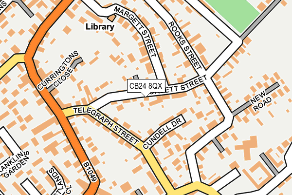 CB24 8QX map - OS OpenMap – Local (Ordnance Survey)
