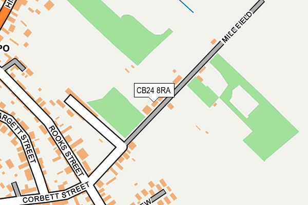 CB24 8RA map - OS OpenMap – Local (Ordnance Survey)