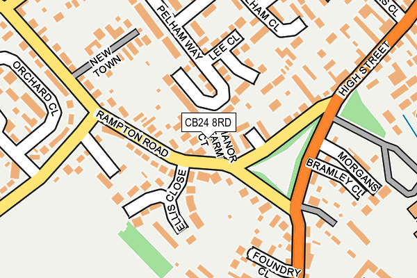 CB24 8RD map - OS OpenMap – Local (Ordnance Survey)