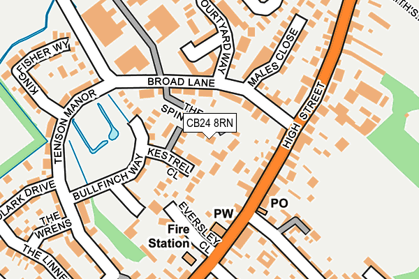 CB24 8RN map - OS OpenMap – Local (Ordnance Survey)