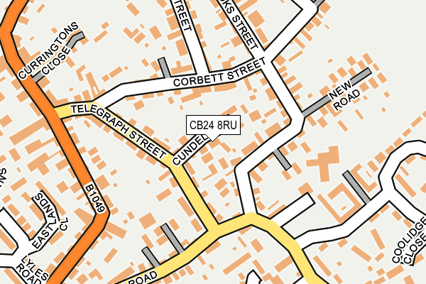 CB24 8RU map - OS OpenMap – Local (Ordnance Survey)