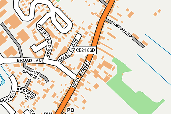 CB24 8SD map - OS OpenMap – Local (Ordnance Survey)