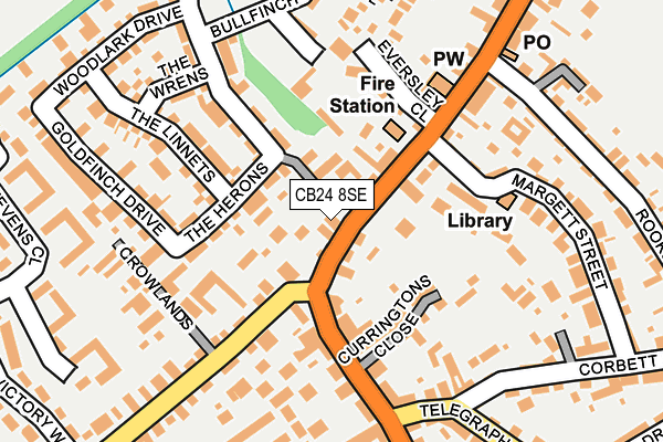 CB24 8SE map - OS OpenMap – Local (Ordnance Survey)