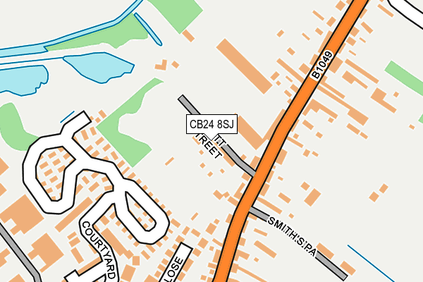 CB24 8SJ map - OS OpenMap – Local (Ordnance Survey)